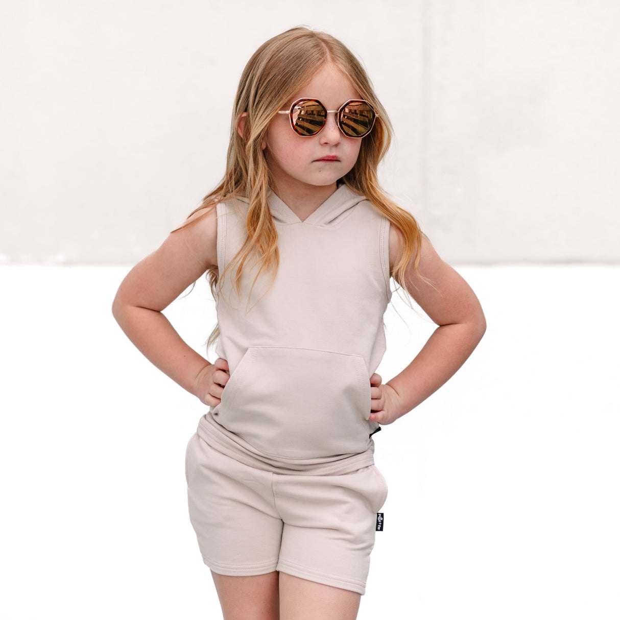 BAMBOO HOODIE TANK- Clay - HoneyBug 