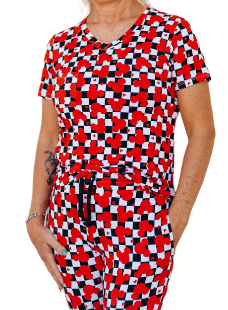 MAMA V-NECK- Roo Magic (Red) - HoneyBug 