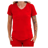 MAMA V-NECK- Red - HoneyBug 