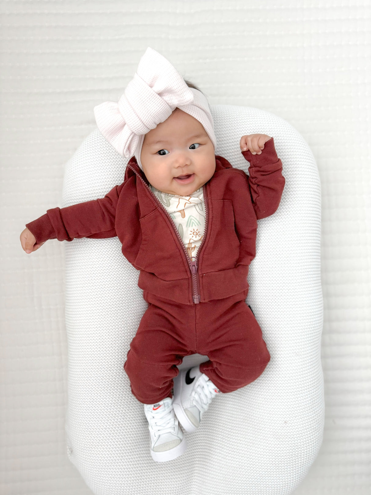 ZIP HOODIE- Oxblood Bamboo French Terry - HoneyBug 