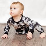 LONG SLEEVE 2 PIECE SETS- Black Tie Dye - HoneyBug 