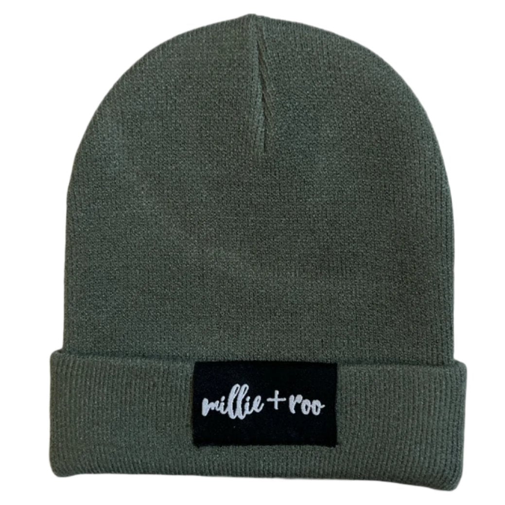 BAMBOO CUFF BEANIE- Moss - HoneyBug 