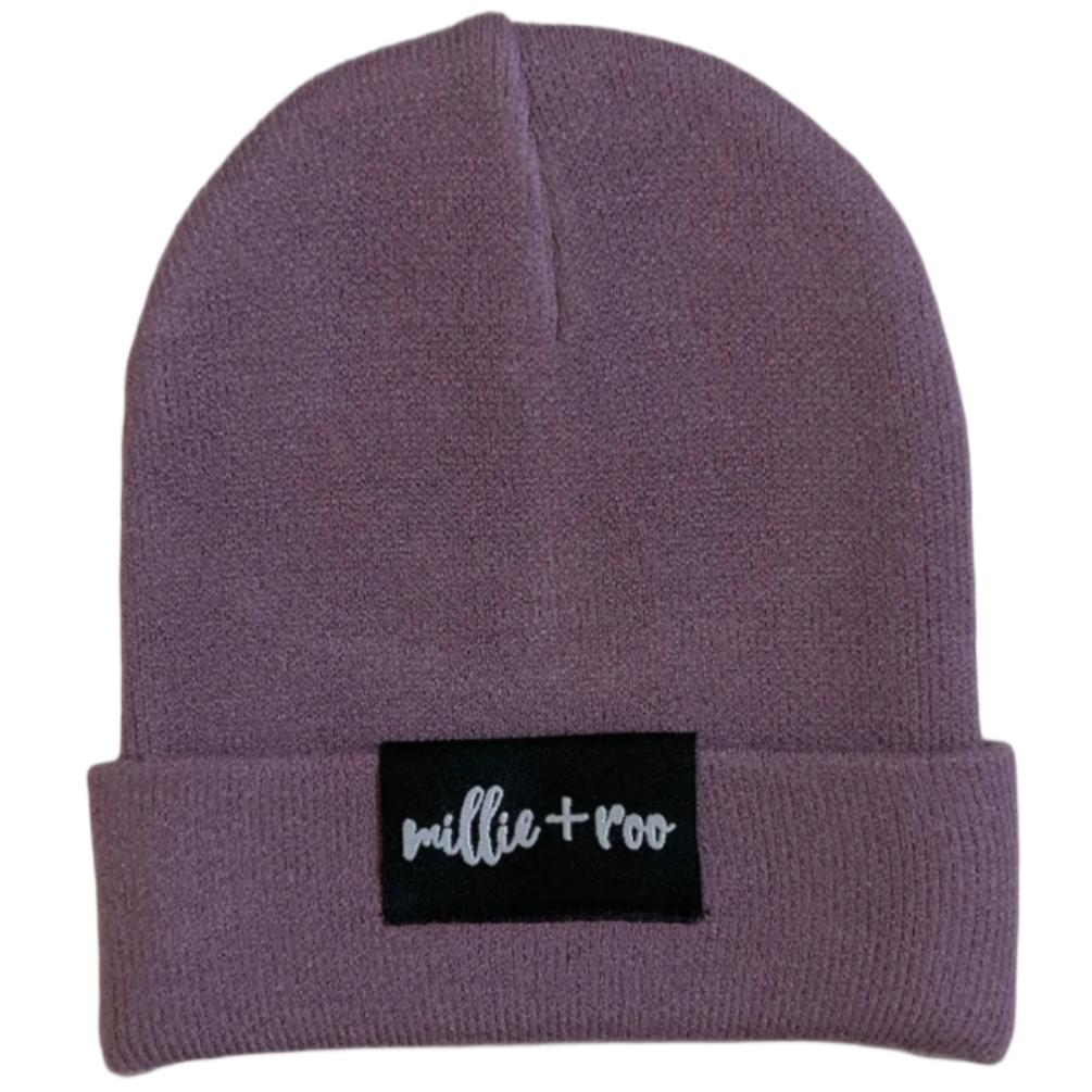 BAMBOO CUFF BEANIE- Plum - HoneyBug 