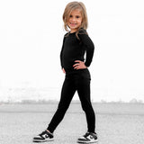 LONG SLEEVE 2 PIECE SETS- Midnight Ribbed - HoneyBug 
