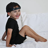 TWO PIECE SHORTIE SET- Midnight Ribbed - HoneyBug 