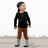 HENLEY LONG SLEEVE- Midnight - HoneyBug 