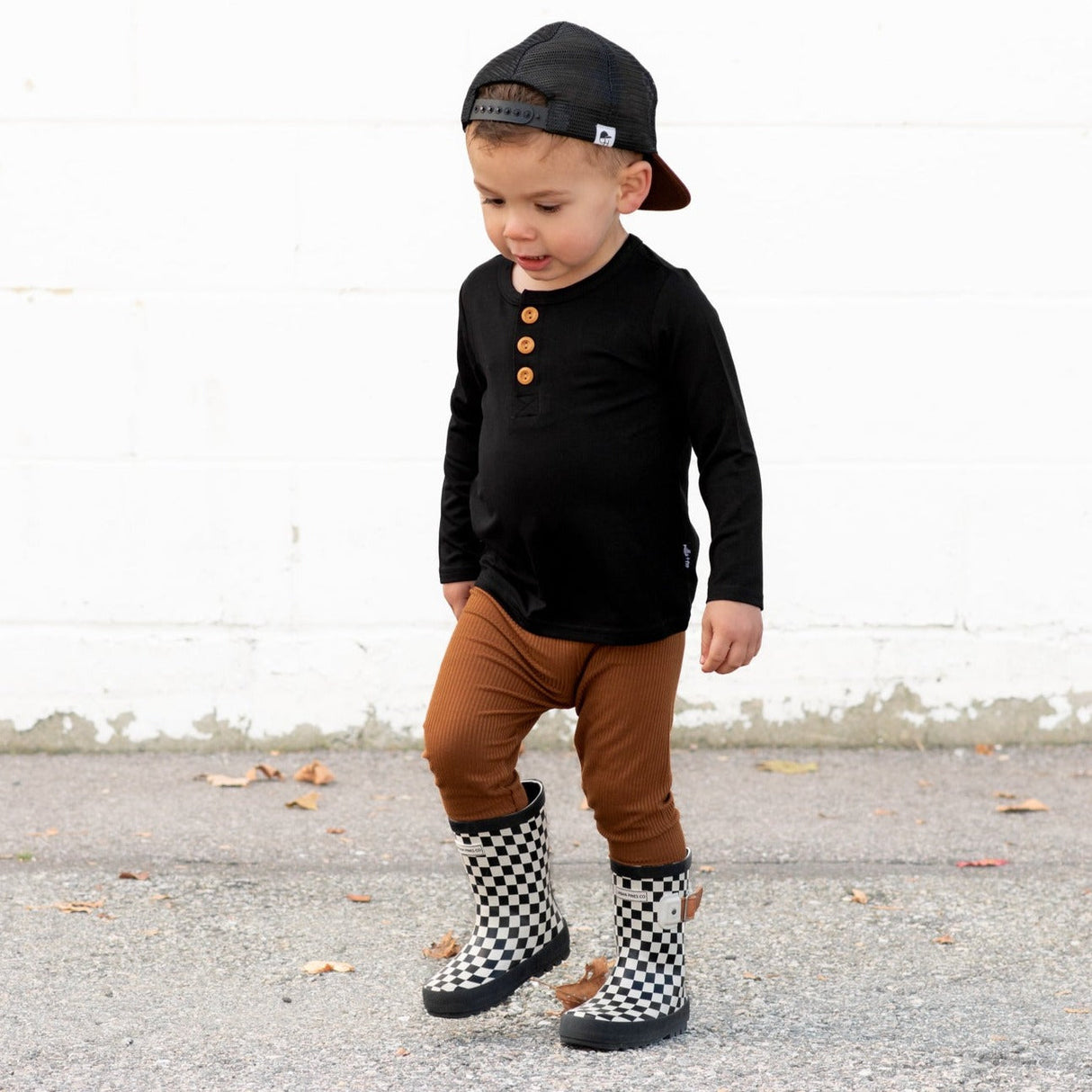 HENLEY LONG SLEEVE- Midnight - HoneyBug 