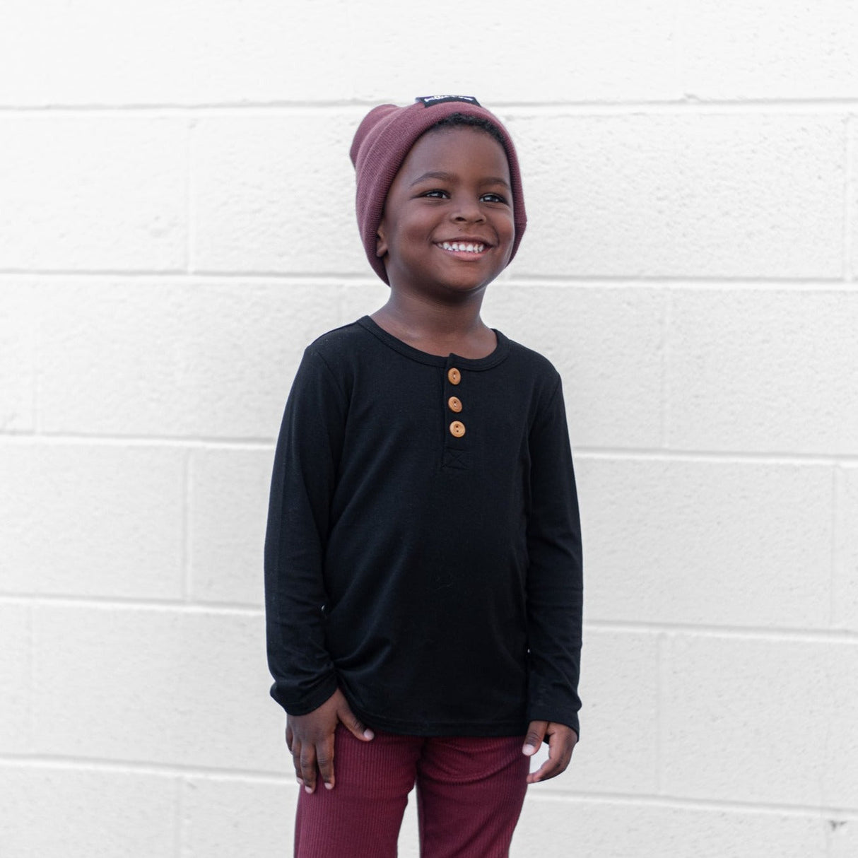 HENLEY LONG SLEEVE- Midnight - HoneyBug 