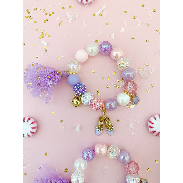 Sugar Plum Fairy (Purples) Charm Bracelet - Customizable - HoneyBug 