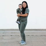 MAMA JOGGERS- Moss Snow Wash - HoneyBug 