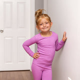 LONG SLEEVE 2 PIECE SETS- Lilac Ribbed - HoneyBug 