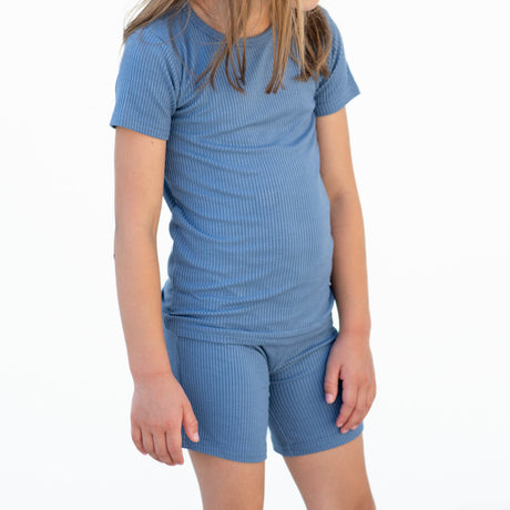 TWO PIECE SHORTIE SET- Arctic Ribbed - HoneyBug 