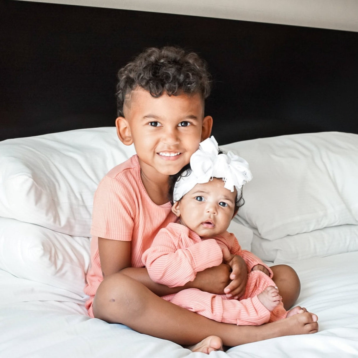 TWO PIECE SHORTIE SET- Red Rock Ribbed - HoneyBug 