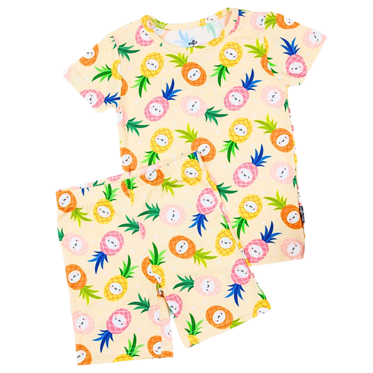 TWO PIECE SHORTIE SET- Kawaii Pineapple - HoneyBug 