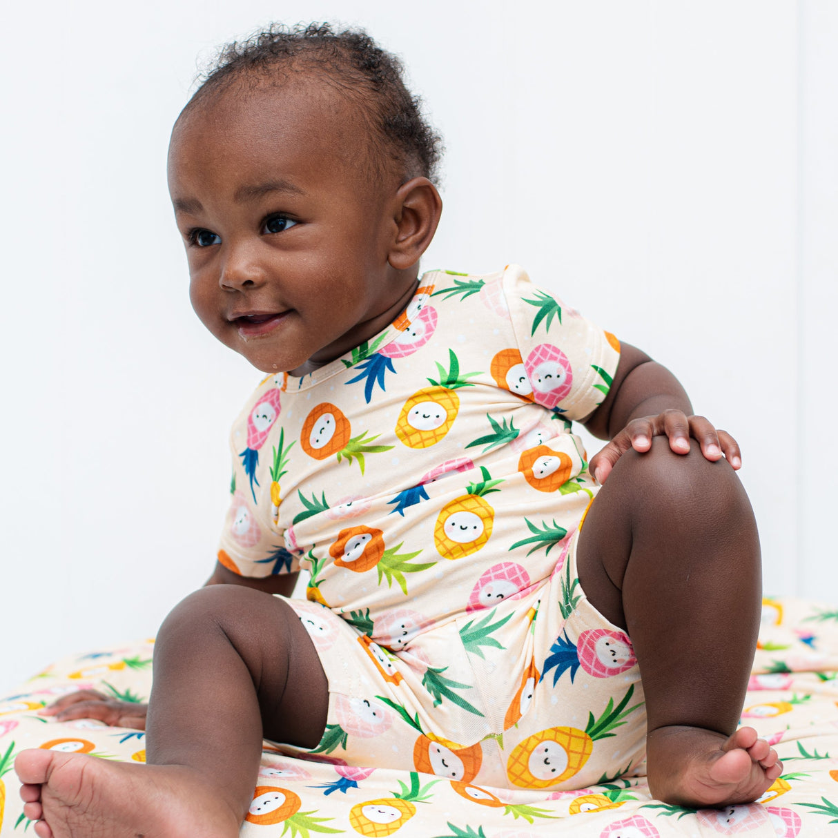 TWO PIECE SHORTIE SET- Kawaii Pineapple - HoneyBug 