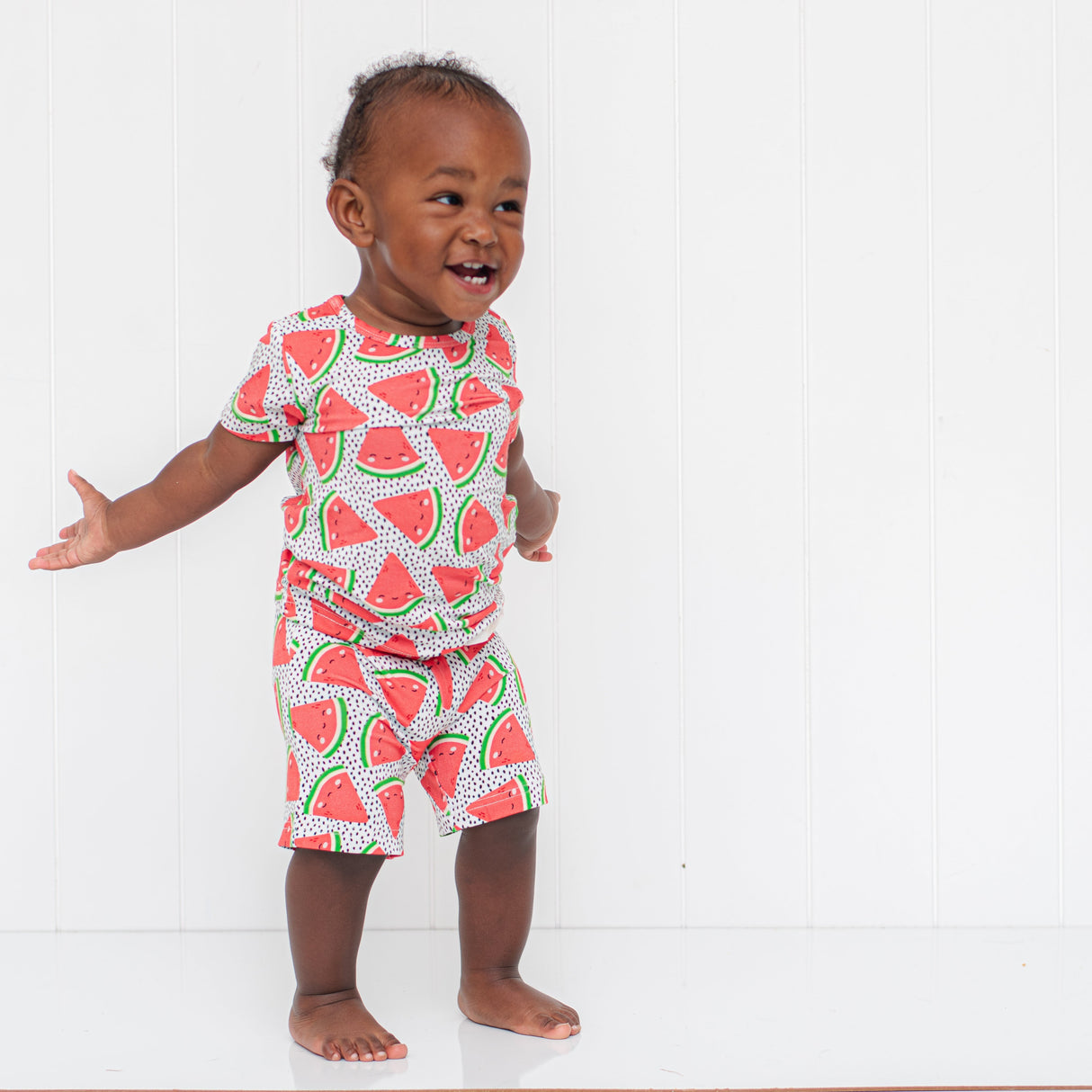 TWO PIECE SHORTIE SET- Kawaii Watermelon - HoneyBug 