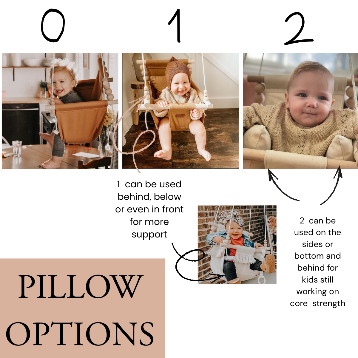 Organic Cotton Indoor High Back Swing Sand