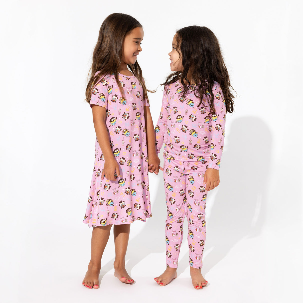 Despicable Me 4: Minions Always Popping Bamboo Girls' Short Sleeve Dress - HoneyBug 