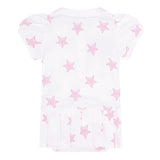 Pink Stars Print Onesie Dress