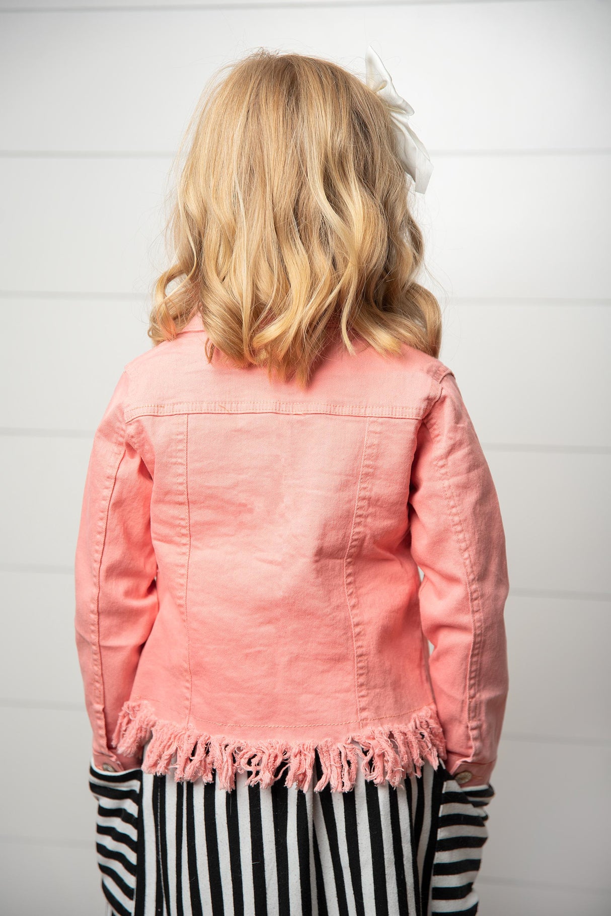 Pink Fringe Jacket - HoneyBug 