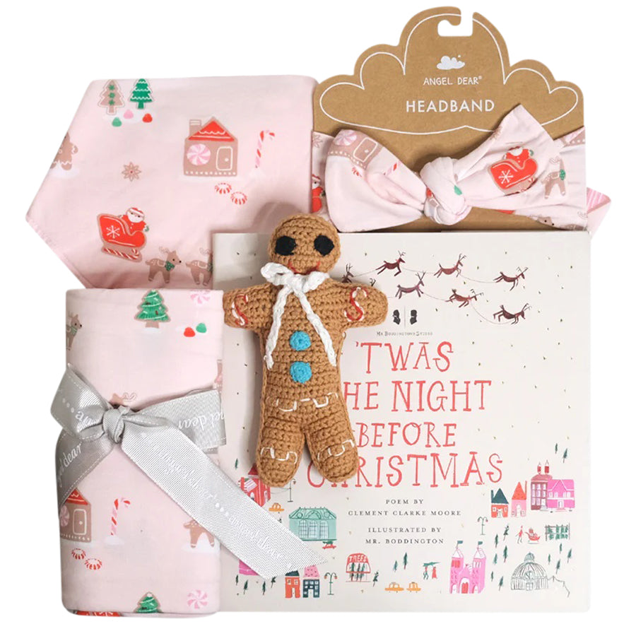 Pink Gingerbread Holiday Gift Box - HoneyBug 