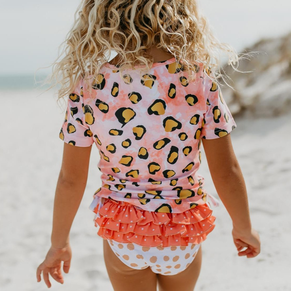 Sophie Pink Lep Rash Guard Swimsuit - HoneyBug 