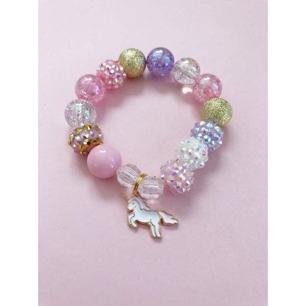 Pink Unicorn Charm Bracelet - HoneyBug 