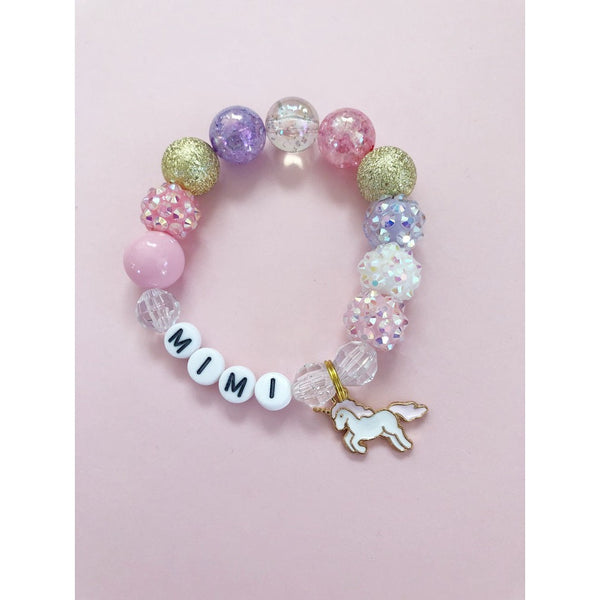 Pink Unicorn Charm Bracelet - HoneyBug 