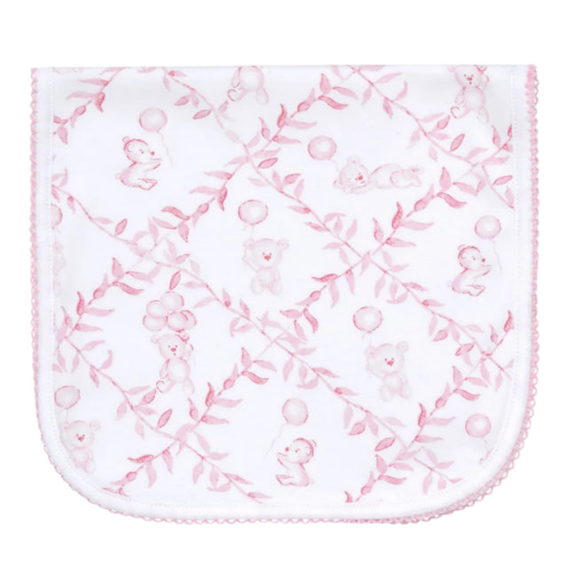 Pink Bears Trellace Burp Cloth - HoneyBug 