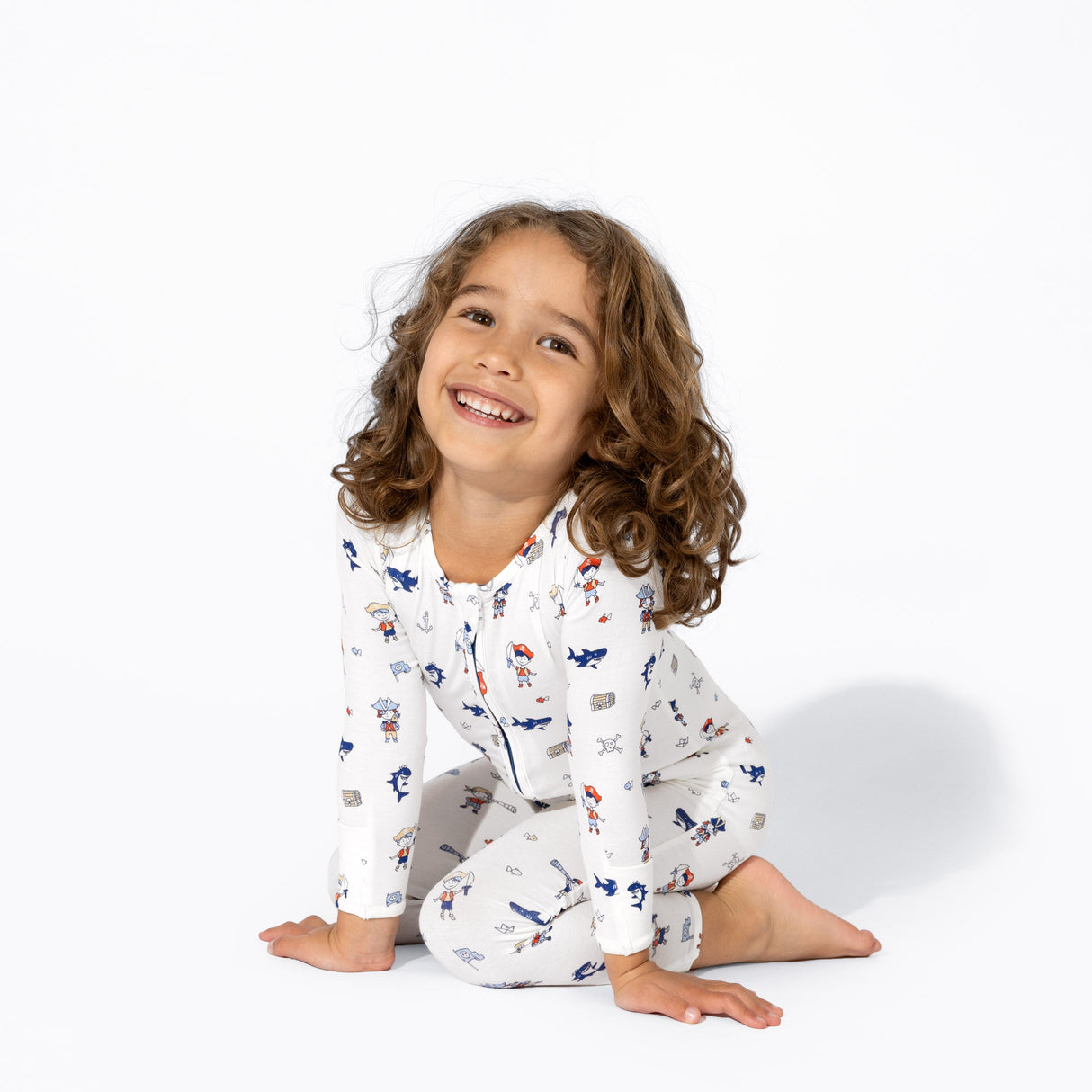 Pirate Bamboo Convertible Footie - HoneyBug 