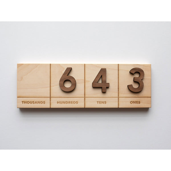 Wooden Place Value Board from Ones to Thousands - HoneyBug 