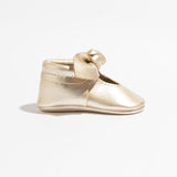 Platinum Knotted Bow Baby Shoe - HoneyBug 