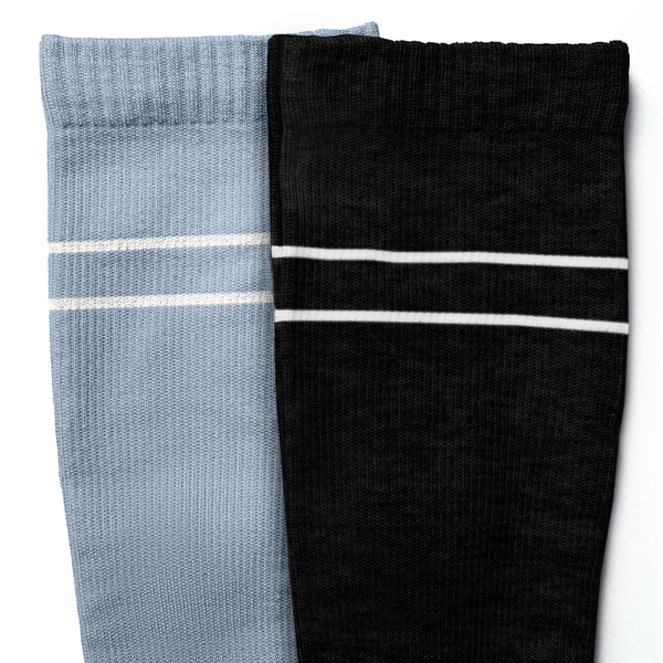 Premium Maternity Compression Socks (2-Pack) | Stone Blue & Black - HoneyBug 