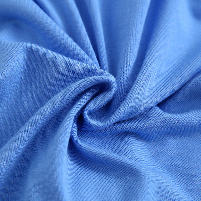 Pure Blue Zippered Baby Romper