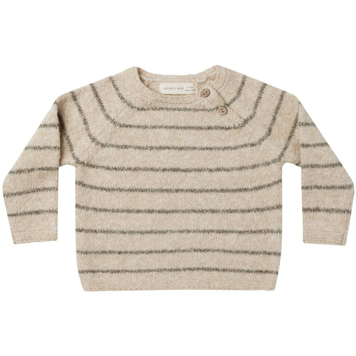 Ace Knit Sweater- Basil Stripe - HoneyBug 
