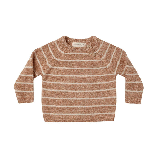 Ace Knit Sweater- Cinnamon Stripe - HoneyBug 