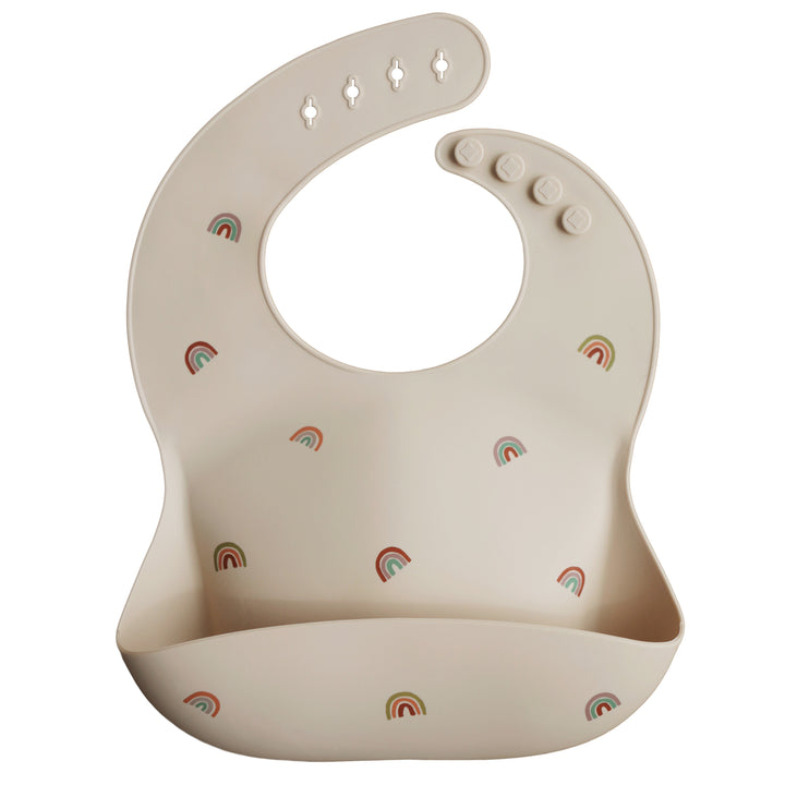 Silicone Baby Bib - Rainbows - HoneyBug 
