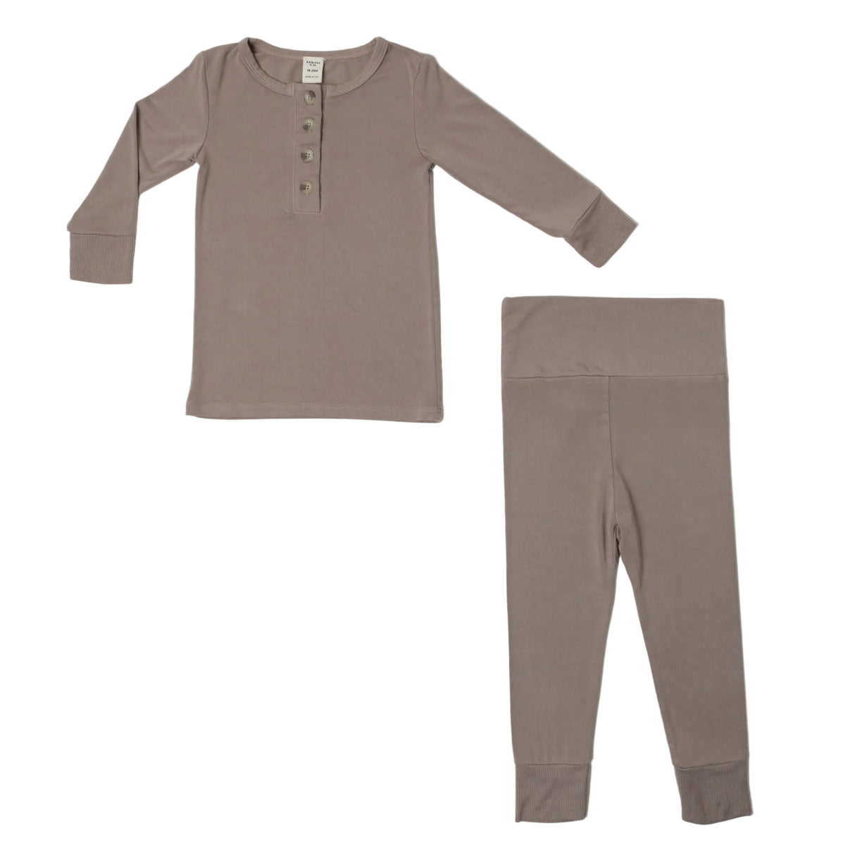 GOLDIE || BABY LONG SLEEVE HENLEY TOP AND BOTTOM SET