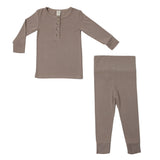 GOLDIE || BABY LONG SLEEVE HENLEY TOP AND BOTTOM SET