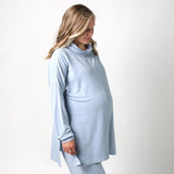 RUBY || MODAL SPANDEX MATERNITY LOUNGEWEAR LONG SLEEVE COWL TOP