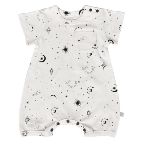 short sleeve romper | celestial - HoneyBug 