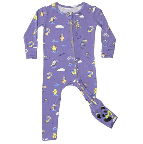 Rainbow Bear Bamboo Convertible Footie - HoneyBug 