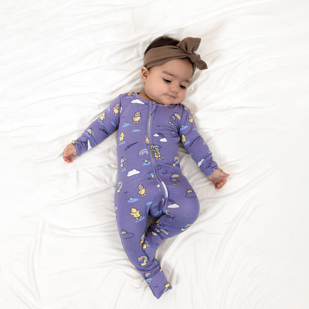 Rainbow Bear Bamboo Convertible Footie - HoneyBug 