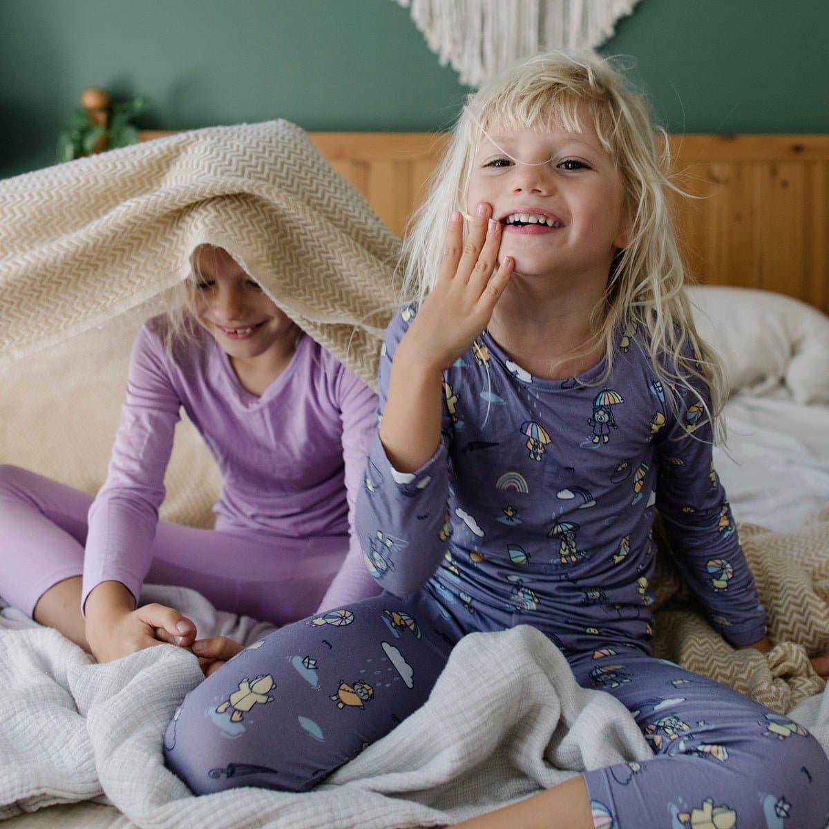 Rainbow Bear Bamboo Convertible Footie - HoneyBug 