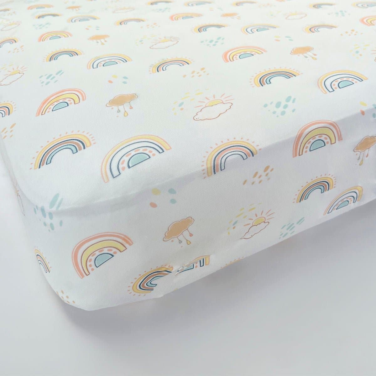 Rainbows Bamboo Changing Pad Cover - HoneyBug 