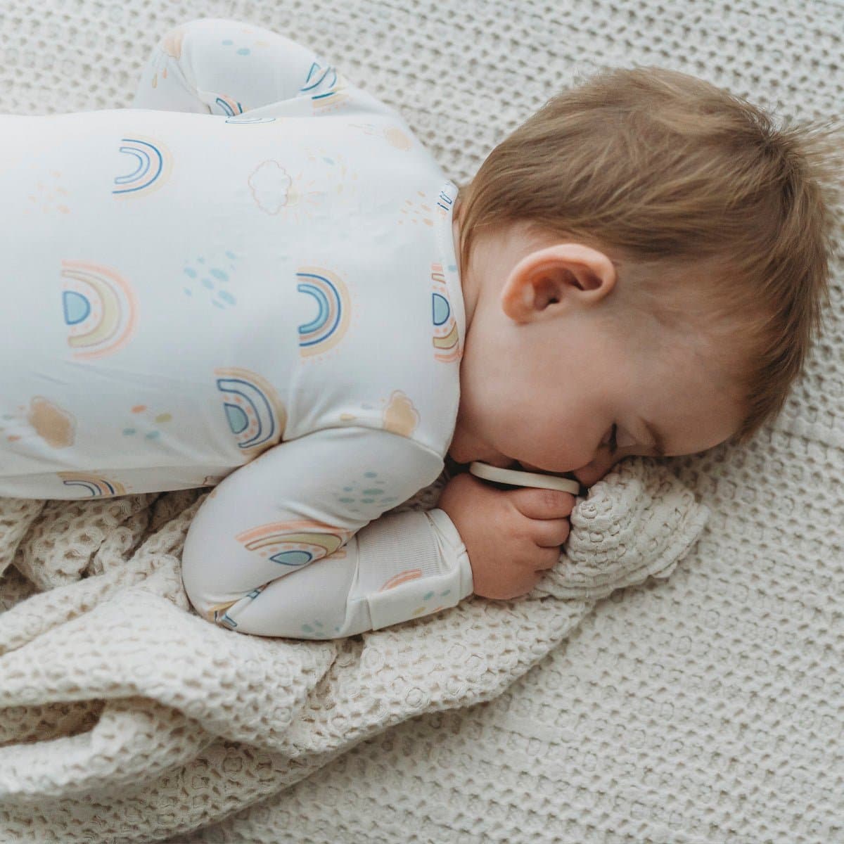 Rainbows Bamboo Convertible Footie - HoneyBug 