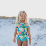 Olivia Diamond Rash Guard Swimsuit - HoneyBug 