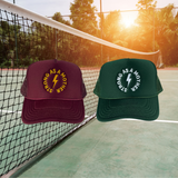 Strong as a mother™ Embroidered Trucker Hat - Forest Green - HoneyBug 