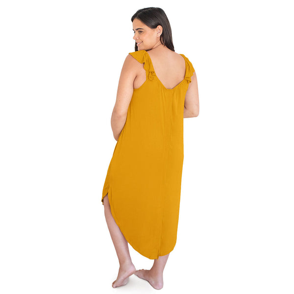 Ruffle Strap Labor & Delivery Gown | Honey - HoneyBug 