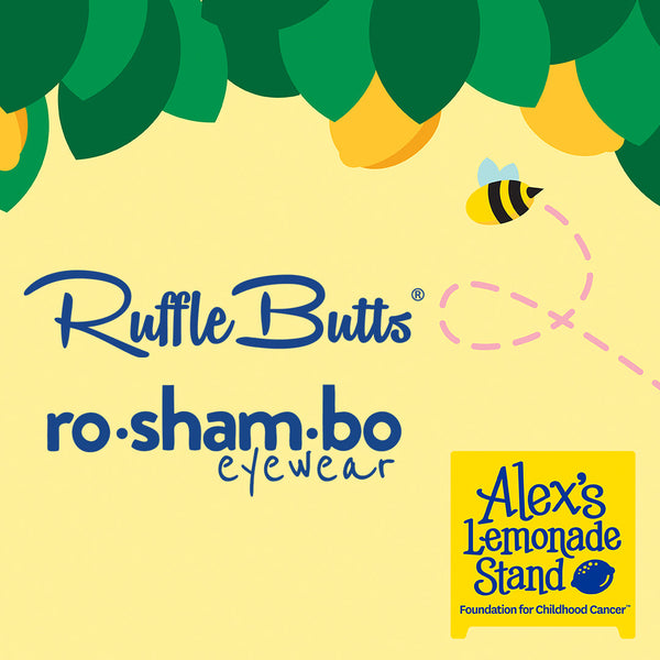 RuffleButts Toddler Ice Cream Tankini with Roshambo Pink Glitter Sunglasses - HoneyBug 